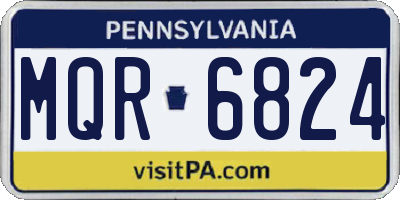 PA license plate MQR6824