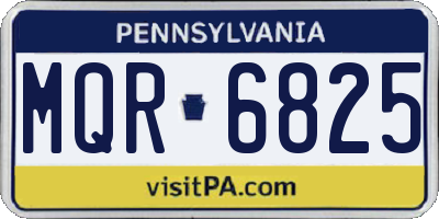 PA license plate MQR6825