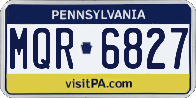 PA license plate MQR6827