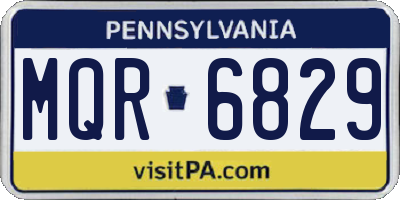 PA license plate MQR6829
