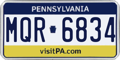 PA license plate MQR6834