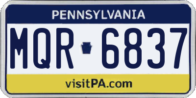 PA license plate MQR6837