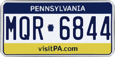 PA license plate MQR6844