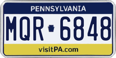 PA license plate MQR6848
