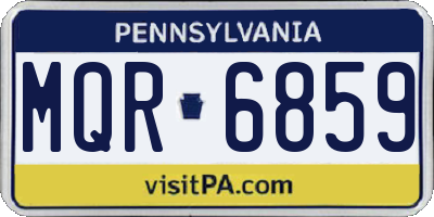 PA license plate MQR6859