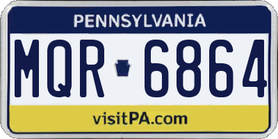 PA license plate MQR6864