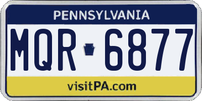 PA license plate MQR6877