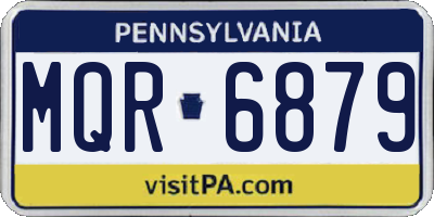 PA license plate MQR6879