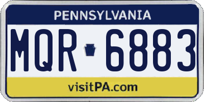 PA license plate MQR6883