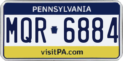 PA license plate MQR6884