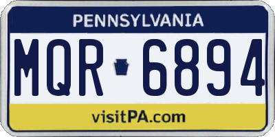 PA license plate MQR6894