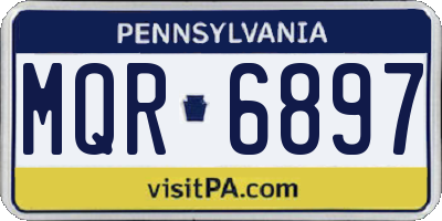 PA license plate MQR6897