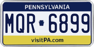PA license plate MQR6899