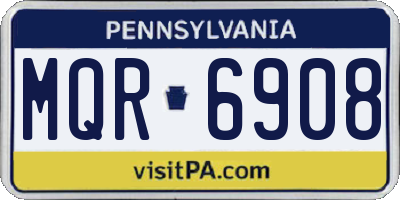 PA license plate MQR6908