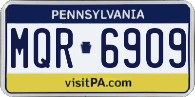 PA license plate MQR6909