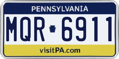 PA license plate MQR6911