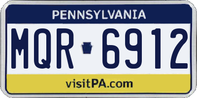 PA license plate MQR6912