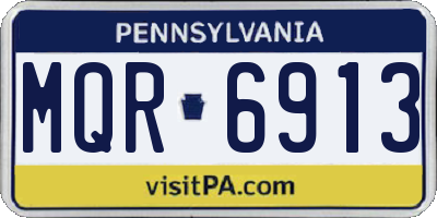 PA license plate MQR6913