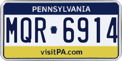 PA license plate MQR6914