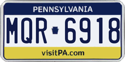 PA license plate MQR6918