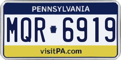 PA license plate MQR6919