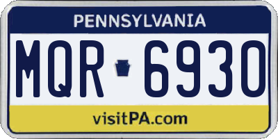 PA license plate MQR6930