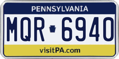 PA license plate MQR6940
