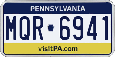 PA license plate MQR6941
