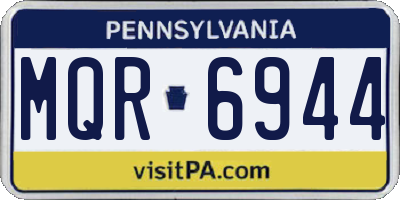 PA license plate MQR6944