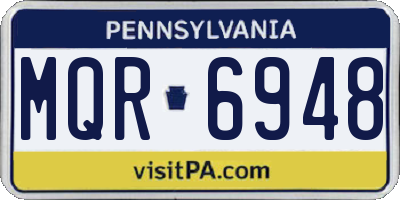 PA license plate MQR6948