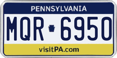 PA license plate MQR6950