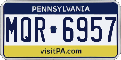 PA license plate MQR6957