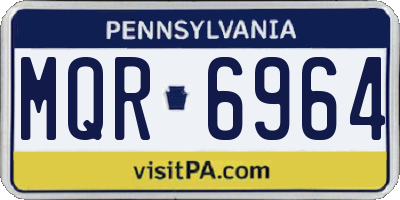 PA license plate MQR6964