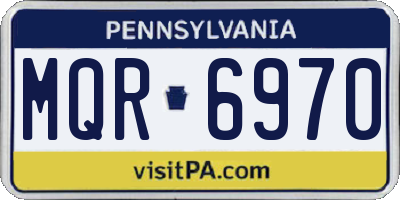 PA license plate MQR6970