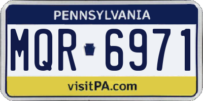 PA license plate MQR6971