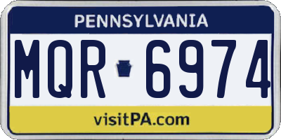 PA license plate MQR6974