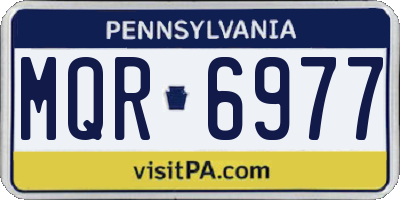 PA license plate MQR6977