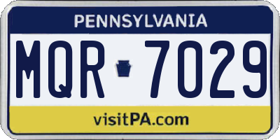 PA license plate MQR7029