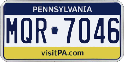 PA license plate MQR7046