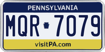 PA license plate MQR7079