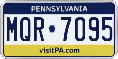 PA license plate MQR7095