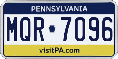 PA license plate MQR7096