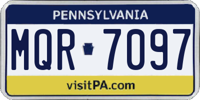 PA license plate MQR7097