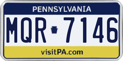 PA license plate MQR7146