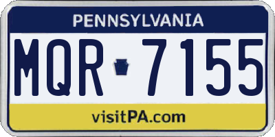PA license plate MQR7155
