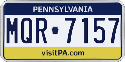 PA license plate MQR7157