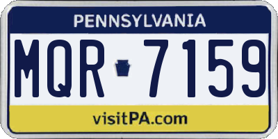 PA license plate MQR7159