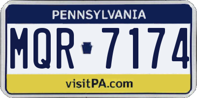 PA license plate MQR7174