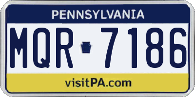 PA license plate MQR7186