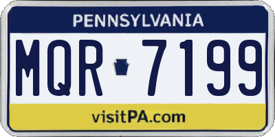 PA license plate MQR7199